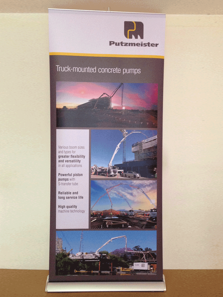 Premium Pull Up Banner 108 - real production photo by Flagaholic